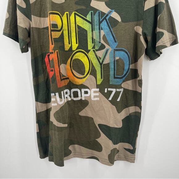 NEW ODD PEOPLE CLOTHING T-Shirt Size Small Camouflage Boho NWOT Pink Floyd Rock - Picture 7 of 11